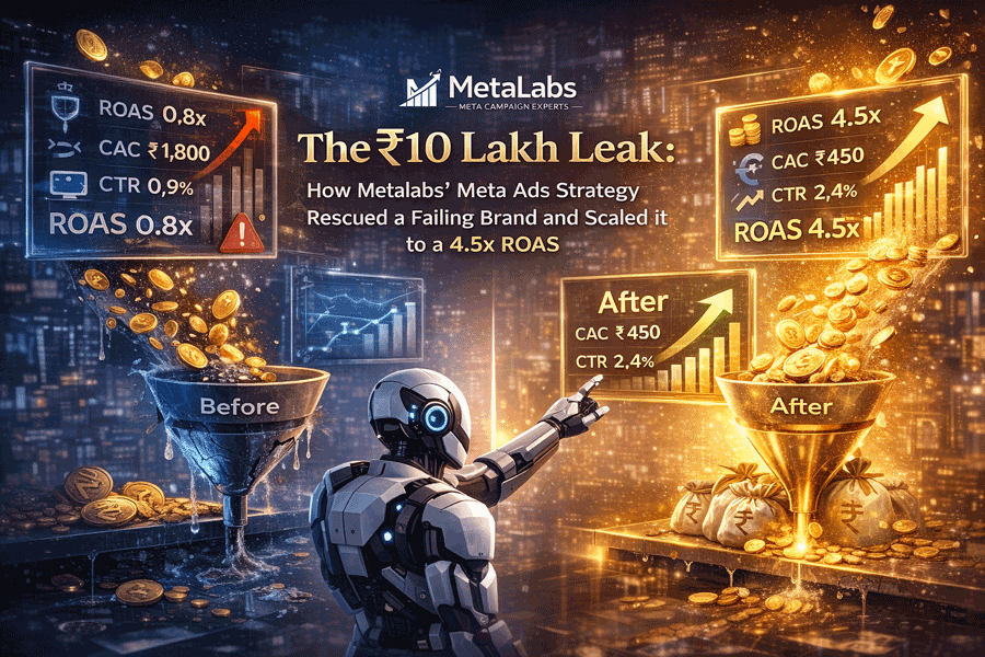 The ₹10 Lakh Leak: How We Rescued a Failing Brand & Scaled to a 4.5x ROAS