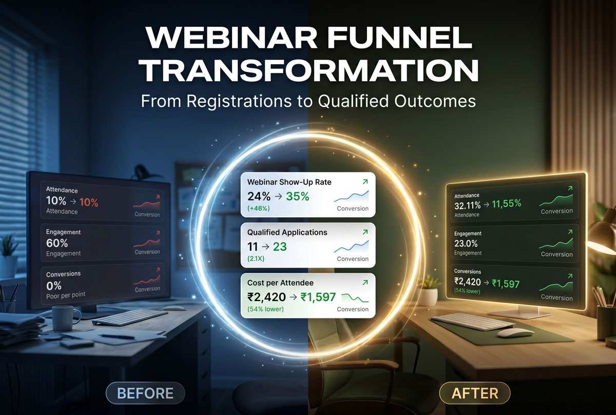 How a Premium EdTech Brand Increased Webinar Show-Up Rate by 46% and 2.1X’d Qualified Applications Without Chasing Cheaper Leads