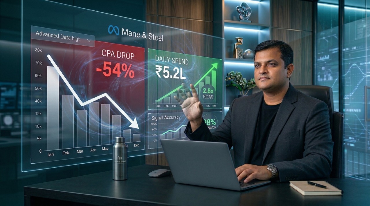 How We Dropped Meta CPA by 54% for Mane & Steel and Scaled Daily Spend to ₹5.2L Without Breaking Profitability